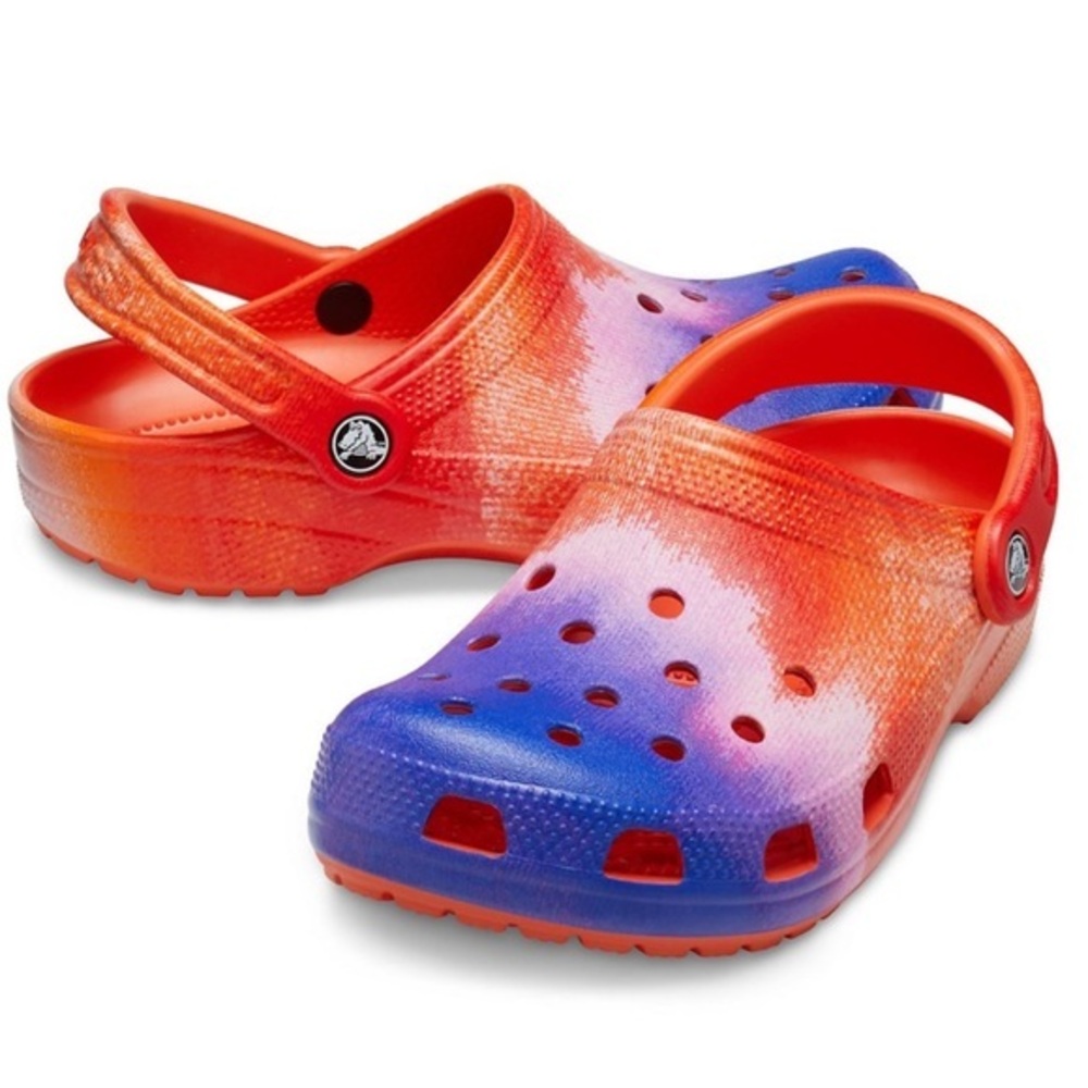 CROCS - CLASSIC VACAY VIBES CLOG Multi/Purple Tangerine Men’s 10/ Women’s 12